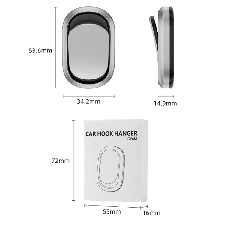 2pcs/set Car Adhesive Multifunctional Invisible Hook