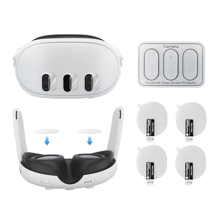 Bộ phim bảo vệ kính cường lực ống kính camera cho Meta Quest 3, phụ kiện VR