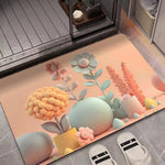 Thảm Sàn Hấp Thụ Bùn Diatom Vẽ Tranh Dầu 3D, Thảm Chống Trượt, 40 x 60cm, 50 x 80cm