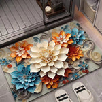 Thảm Sàn Hấp Thụ Bùn Diatom Vẽ Tranh Dầu 3D, Thảm Chống Trượt, 40 x 60cm, 50 x 80cm