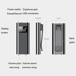 Máy ghi âm thông minh Q25 có màn hình HD chống ồn, kẹp sau, dành cho phóng viên, dung lượng 4GB, 8GB, 16GB, 32GB