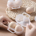 Khay đựng trứng di động ngoài trời 2 ngăn, hộp bảo vệ và lưu trữ trứng nhỏ