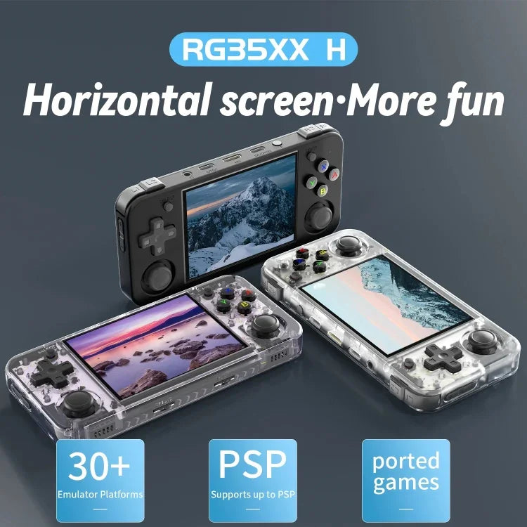 Máy chơi game cầm tay ANBERNIC RG35XX H màn hình IPS 3,5 inch hệ điều hành Linux, 64GB, 64GB+128GB