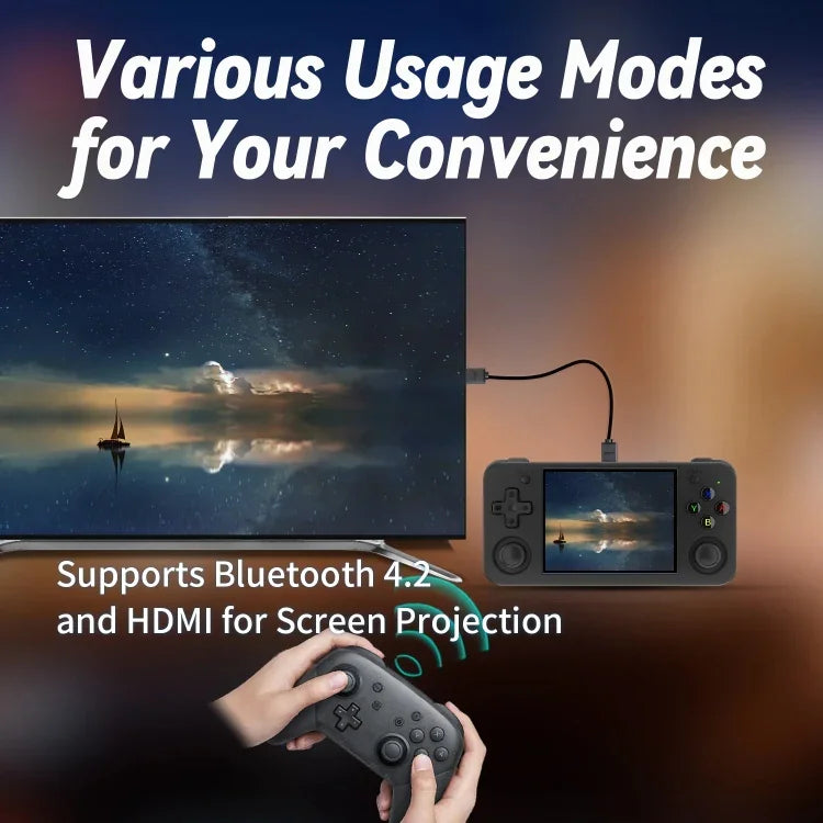 Máy chơi game cầm tay ANBERNIC RG35XX H màn hình IPS 3,5 inch hệ điều hành Linux, 64GB, 64GB+128GB