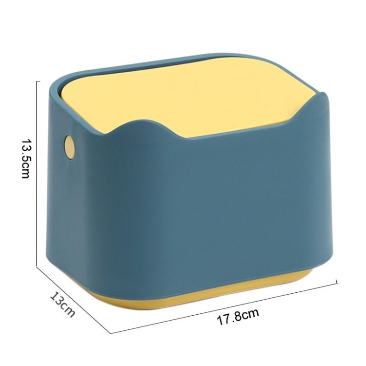 Thùng rác để bàn kiểu đẩy, nhỏ, ngăn mùi, khay đựng cát vệ sinh cho thú cưng, 17.8 x 13 x 13.5cm