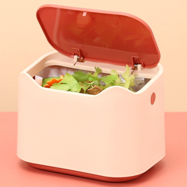 Thùng rác để bàn kiểu đẩy, nhỏ, ngăn mùi, khay đựng cát vệ sinh cho thú cưng, 17.8 x 13 x 13.5cm