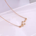 Dây chuyền 12 cung hoàng đạo đính kim cương, thẻ đính đá rhinestone, dây xương quai xanh, cung Bọ Cạp vàng, Nhân Mã vàng, Ma Kết vàng, Kim Ngưu vàng, Song Ngư vàng, Sư Tử vàng, Thiên Bình vàng, Cự Giải vàng, Bảo Bình vàng, Xử Nữ vàng, Bạch Dương vàng