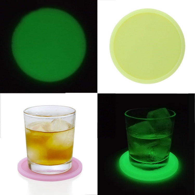Miếng Lót Ly Silicone Tròn Phát Sáng Cách Nhiệt Chống Bỏng Dùng Cho Ly Cà Phê