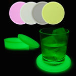 Miếng Lót Ly Silicone Tròn Phát Sáng Cách Nhiệt Chống Bỏng Dùng Cho Ly Cà Phê