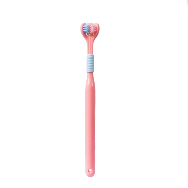 Bàn chải đánh răng ba mặt lông mềm hình chữ V 360 độ YALINA, 418 người lớn màu hồng, 418 người lớn màu tím, A22 trẻ em màu hồng, A22 trẻ em màu vàng, A22 trẻ em màu xanh