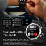T30 đồng hồ thông minh thể thao ngoài trời chống nước 1,6 inch nghe nhạc gọi Bluetooth, Màu đen, Xanh đậm, Thép đen+Silicone, Lưới đen+Silicone