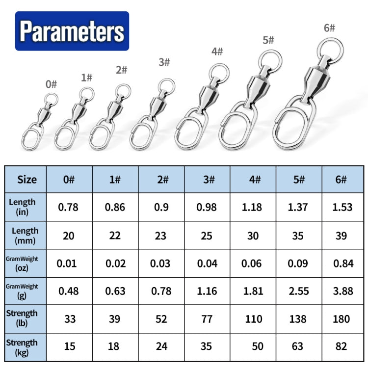 5 cái / Gói PROBEROS DAC006 Mồi câu loại 8 vòng nối, vòng bi xoay tốc độ cao, phụ kiện câu cá, 22mm, 23mm, 25mm, 30mm, 35mm