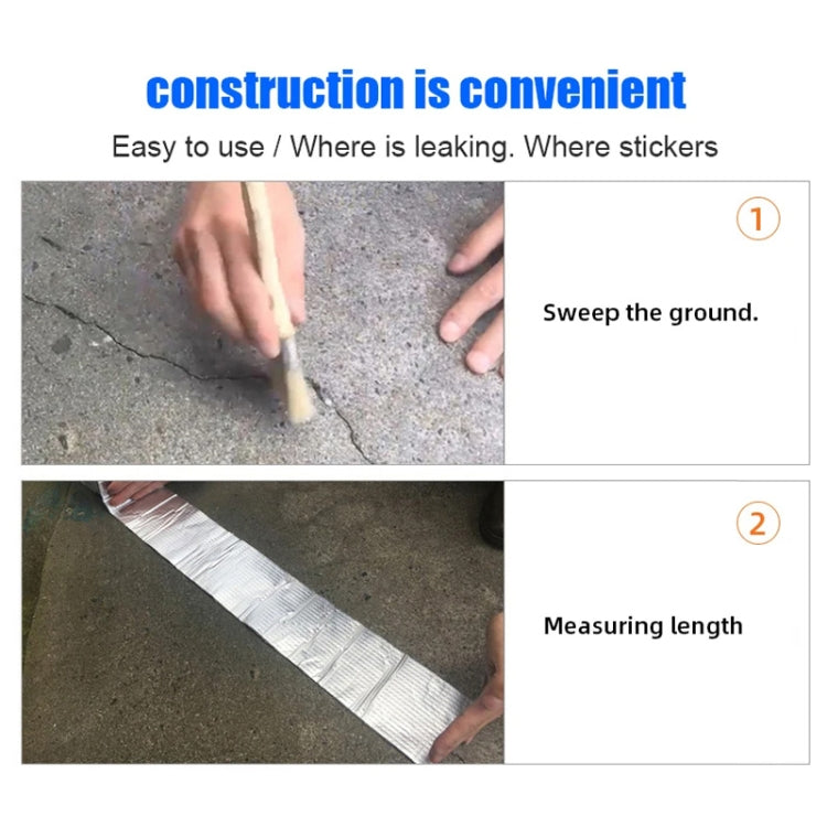 Băng keo chống thấm Butyl dày 1.2mm, băng keo nhôm tự dính, kích thước 5cm x 5m, 15cm x 5m, 20cm x 5m, 10cm x 10m