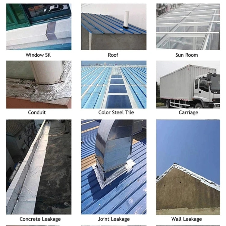 Băng keo chống thấm Butyl dày 1.2mm, băng keo nhôm tự dính, kích thước 5cm x 5m, 15cm x 5m, 20cm x 5m, 10cm x 10m
