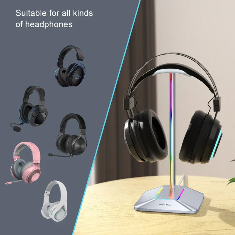 Giá trưng bày tai nghe nhiều màu Bee Dual Output, giá mở rộng HUB, giá đỡ tai nghe Z8 màu đen, Z8 màu bạc, Z9 không có giao diện mở rộng màu đen, Z9 không có giao diện mở rộng màu bạc