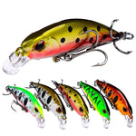 Mồi câu Minnow chìm 5.3cm 4.6g, mồi nhựa cứng bionic đổ dài, cần câu, lưỡi câu PROBEROS DW577 8003, lưỡi câu thường PROBEROS DW578
