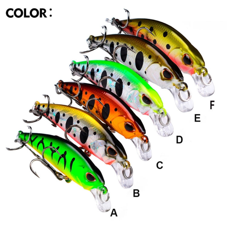 Mồi câu Minnow chìm 5.3cm 4.6g, mồi nhựa cứng bionic đổ dài, cần câu, lưỡi câu PROBEROS DW577 8003, lưỡi câu thường PROBEROS DW578