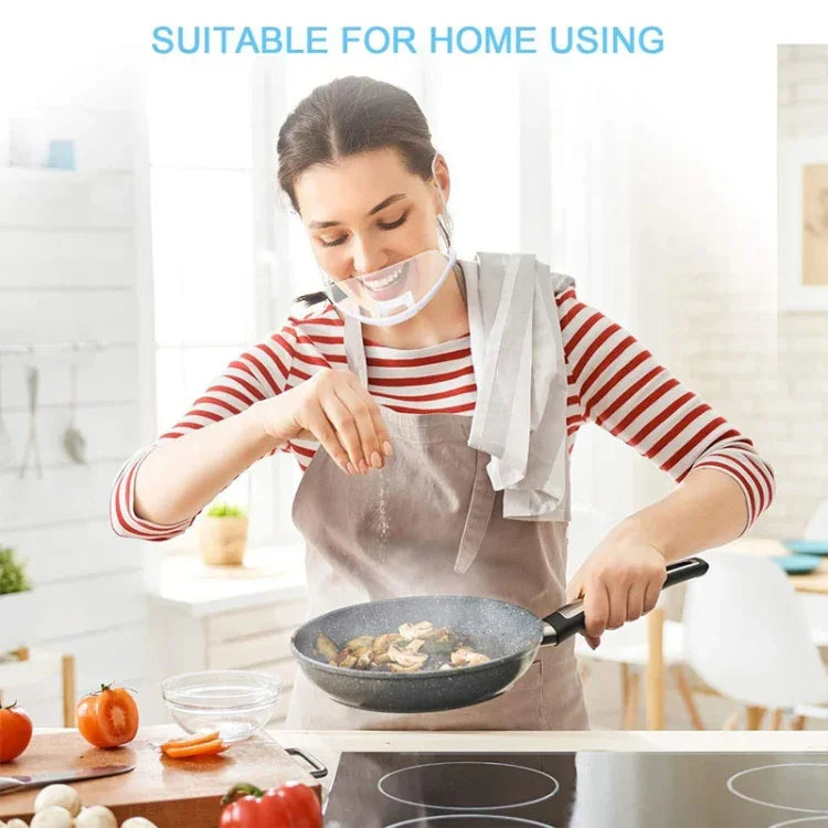 10 cái/túi khẩu trang trong suốt tái chế cho nhà hàng, đầu bếp chống mờ và chống bắn nước bọt