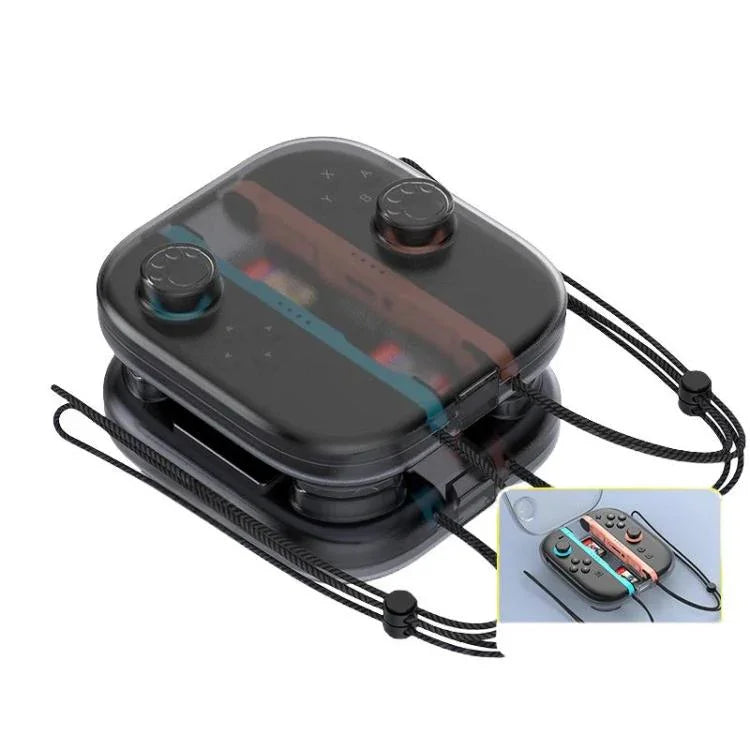 Hộp Đựng Bảo Quản Trong Suốt Cho Joy-Con Nintendo Switch 2 Chống Trầy Xước Có 2 Ngăn Đựng Thẻ Game, Hộp Có Tay Cầm Màu Trắng Trong Suốt, Hộp Có Tay Cầm Màu Đen Trong Suốt