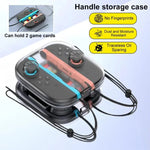 Hộp Đựng Bảo Quản Trong Suốt Cho Joy-Con Nintendo Switch 2 Chống Trầy Xước Có 2 Ngăn Đựng Thẻ Game, Hộp Có Tay Cầm Màu Trắng Trong Suốt, Hộp Có Tay Cầm Màu Đen Trong Suốt