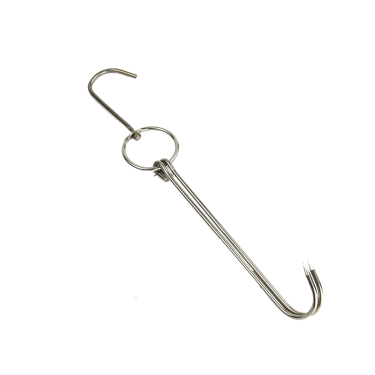 Móc Treo Vịt Bằng Thép Không Gỉ Hai Vòng Dùng Cho Nấu Ăn Ngoài Trời, Móc Treo Nướng BBQ, Vòng Nhỏ 3cm 23cm, Vòng Sáp Nhỏ 3cm 24.5cm, Vòng Sáp Lớn 3cm 33cm, Vòng Sáp Trung 3cm 29cm, Vòng Thép Dày Ngắn 4cm 24cm