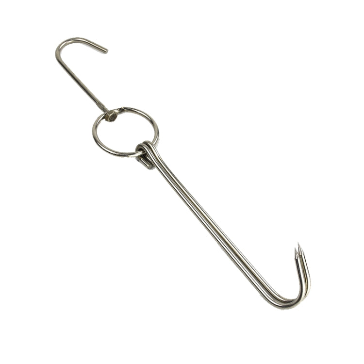 Móc Treo Vịt Bằng Thép Không Gỉ Hai Vòng Dùng Cho Nấu Ăn Ngoài Trời, Móc Treo Nướng BBQ, Vòng Nhỏ 3cm 23cm, Vòng Sáp Nhỏ 3cm 24.5cm, Vòng Sáp Lớn 3cm 33cm, Vòng Sáp Trung 3cm 29cm, Vòng Thép Dày Ngắn 4cm 24cm