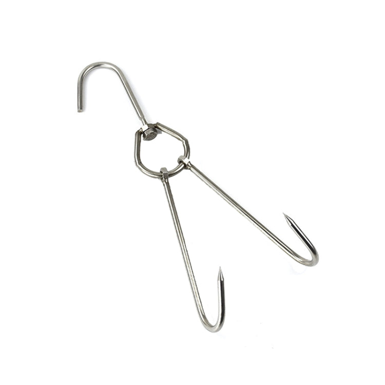 Móc Treo Vịt Bằng Thép Không Gỉ Hai Vòng Dùng Cho Nấu Ăn Ngoài Trời, Móc Treo Nướng BBQ, Vòng Nhỏ 3cm 23cm, Vòng Sáp Nhỏ 3cm 24.5cm, Vòng Sáp Lớn 3cm 33cm, Vòng Sáp Trung 3cm 29cm, Vòng Thép Dày Ngắn 4cm 24cm