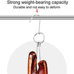 Móc Treo Vịt Bằng Thép Không Gỉ Hai Vòng Dùng Cho Nấu Ăn Ngoài Trời, Móc Treo Nướng BBQ, Vòng Nhỏ 3cm 23cm, Vòng Sáp Nhỏ 3cm 24.5cm, Vòng Sáp Lớn 3cm 33cm, Vòng Sáp Trung 3cm 29cm, Vòng Thép Dày Ngắn 4cm 24cm