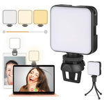 Đèn chiếu sáng hội nghị video di động W64 64 đèn LED cho laptop, bộ kẹp, bộ kẹp + chân máy