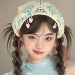 Băng đô tam giác móc tay thủ công đa năng phong cách cổ điển cho bé gái, kích thước một cỡ