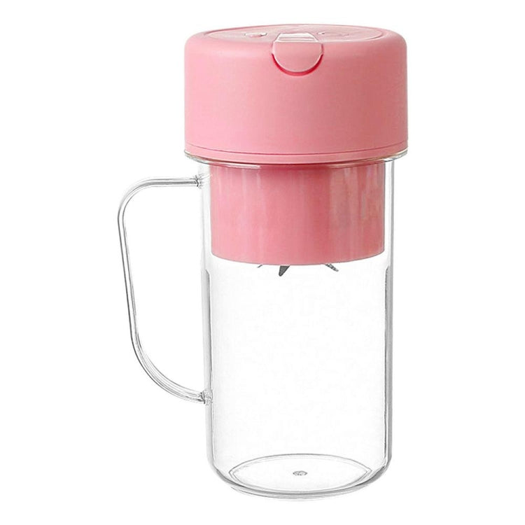 Cốc Ép Nước Trái Cây 420ml 6 Lưỡi Dao Có Ống Hút Sạc USB Máy Làm Sinh Tố Di Động