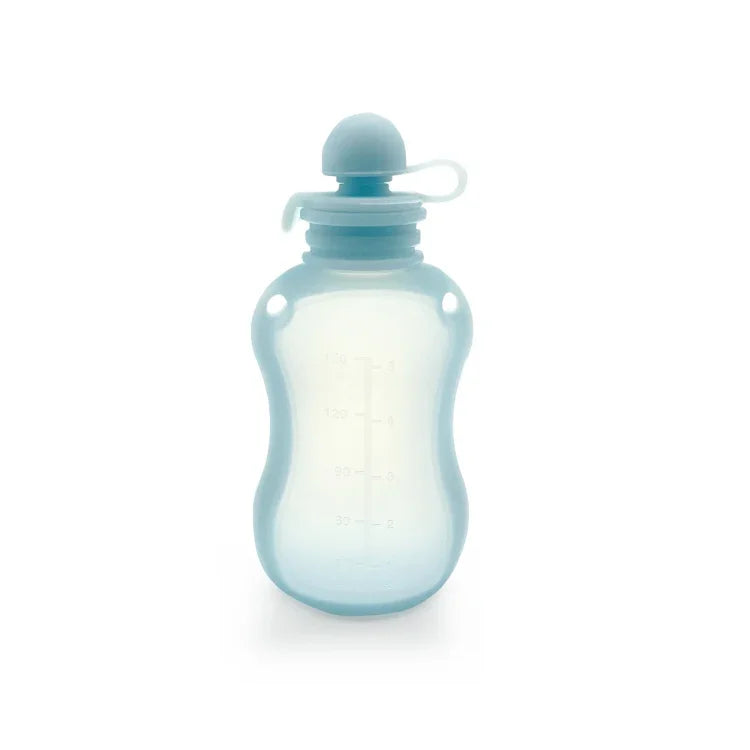 Túi đựng thức ăn cho bé bằng silicone tái sử dụng 150ml có thể bơm lại, 150ml xanh dương, 150ml hồng, 150ml be