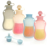 Túi đựng thức ăn cho bé bằng silicone tái sử dụng 150ml có thể bơm lại, 150ml xanh dương, 150ml hồng, 150ml be