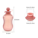 Túi đựng thức ăn cho bé bằng silicone tái sử dụng 150ml có thể bơm lại, 150ml xanh dương, 150ml hồng, 150ml be