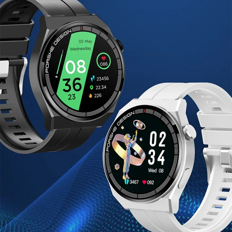 Đồng hồ thông minh GT3Pro 1.28 inch theo dõi sức khỏe, Gọi Bluetooth, NFC, Dây silicone đen, Dây silicone bạc, Dây da đen, Dây da nâu, Dây thép đen, Dây thép bạc, Dây thép ba hạt đen, Dây thép ba hạt bạc
