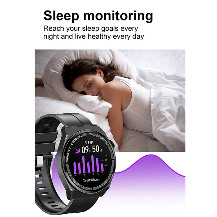 Đồng hồ thông minh GT3Pro 1.28 inch theo dõi sức khỏe, Gọi Bluetooth, NFC, Dây silicone đen, Dây silicone bạc, Dây da đen, Dây da nâu, Dây thép đen, Dây thép bạc, Dây thép ba hạt đen, Dây thép ba hạt bạc