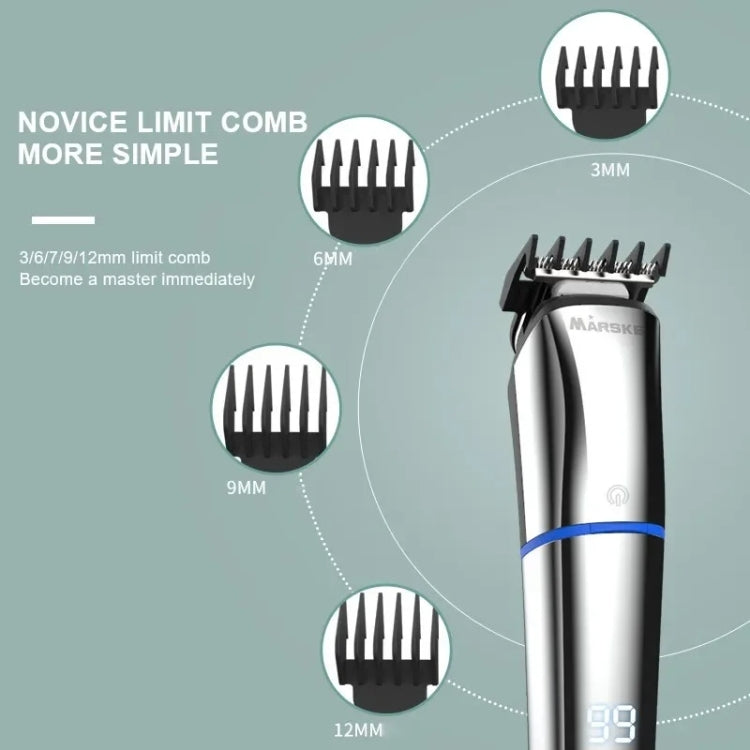 Bộ Tông Đơ Cắt Tóc 6 Trong 1 MARSKE Dao Cạo Sạc Máy Tỉa Lông Mũi Khắc, Phích Cắm EU, Phích Cắm US
