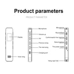 G1 Màn hình màu IPS 0,96 inch HD Máy ghi âm mini thông minh giảm tiếng ồn, 8GB, 16GB, 32GB