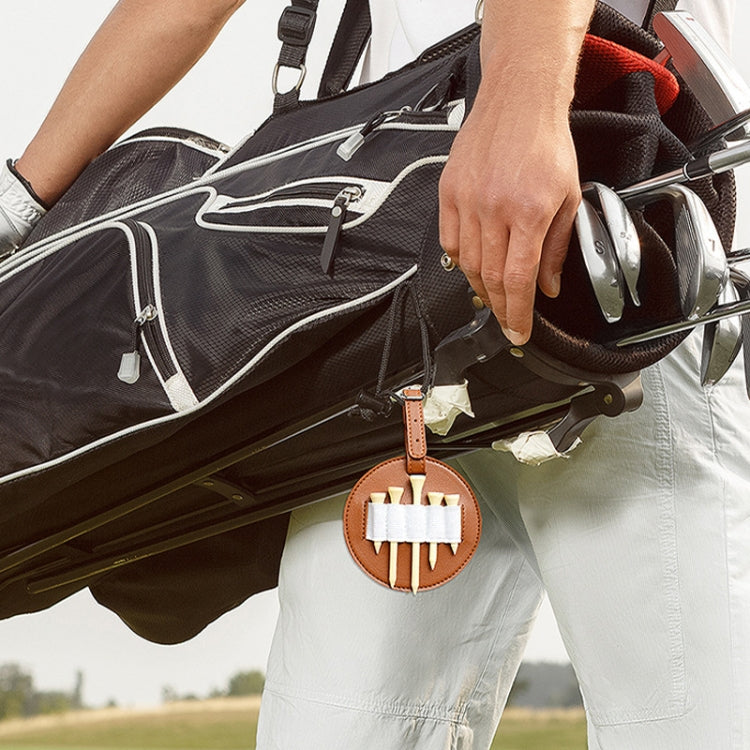 Túi đựng gậy golf treo eo ngoài trời bằng da, túi chèn gai golf, hai mặt màu đen, hai mặt màu nâu, một mặt màu đen, một mặt màu nâu