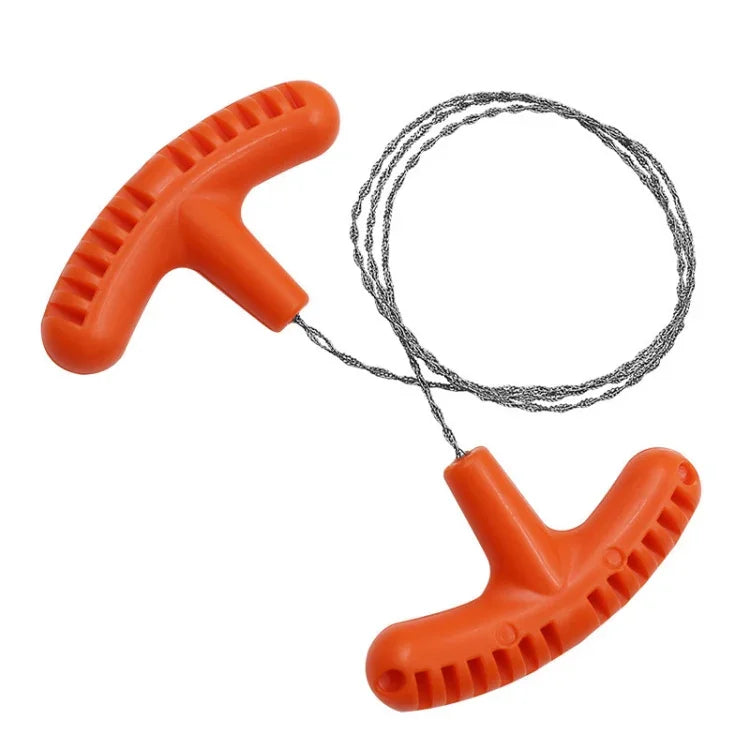 Cưa dây thép không gỉ kéo tay thiết bị cắm trại sinh tồn ngoài trời, cam 70cm, đen 70cm, đen 63cm, cam 63cm