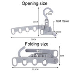 Giá treo quần áo gấp gọn 5 lỗ, móc quần áo du lịch tiện lợi