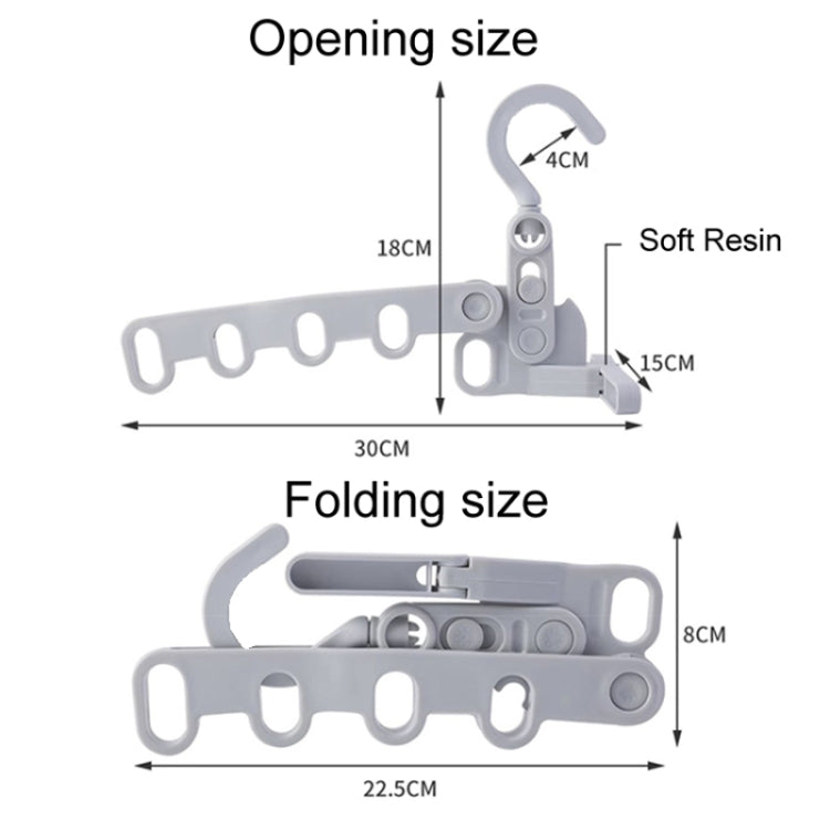 Giá treo quần áo gấp gọn 5 lỗ, móc quần áo du lịch tiện lợi