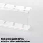 Giá đỡ mũ bóng chày acrylic có thể chứa 7 mũ bóng chày, trong suốt, màu đen