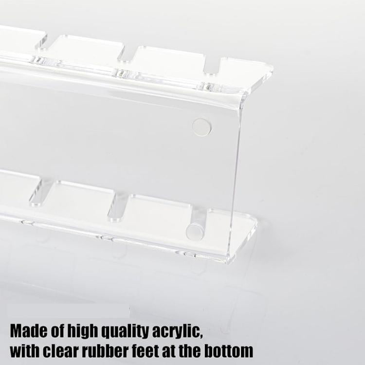 Giá đỡ mũ bóng chày acrylic có thể chứa 7 mũ bóng chày, trong suốt, màu đen