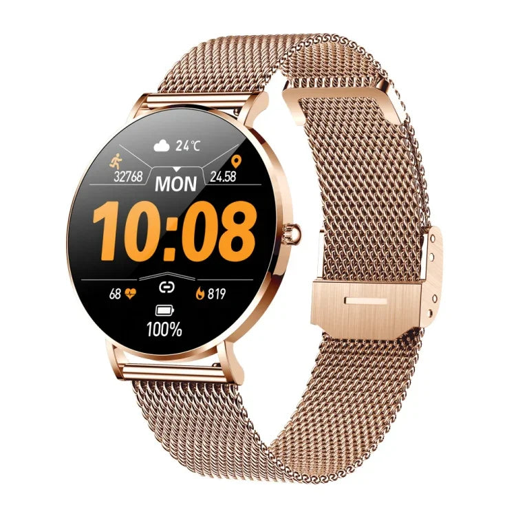 Đồng hồ thông minh Bluetooth T8 1.3 inch theo dõi nhịp tim/huyết áp/oxy trong máu, Vàng, Bạc, Cam, Bạc xám