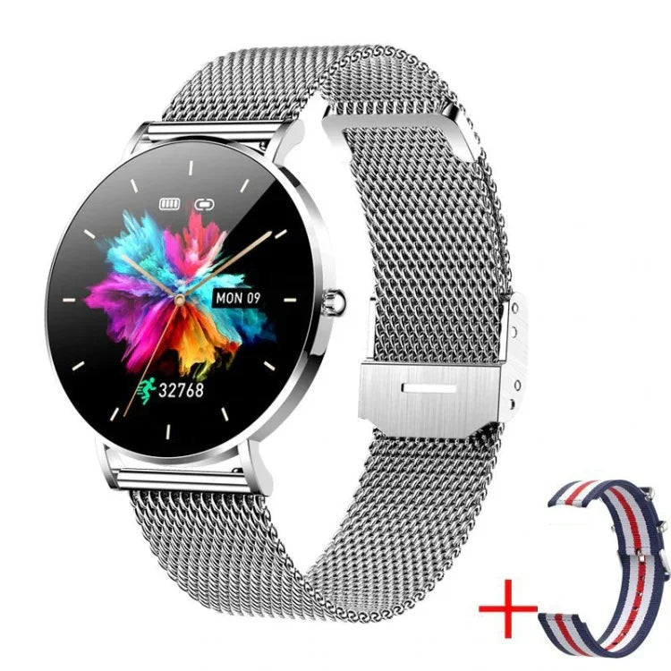 Đồng hồ thông minh Bluetooth T8 1.3 inch theo dõi nhịp tim/huyết áp/oxy trong máu, Vàng, Bạc, Cam, Bạc xám