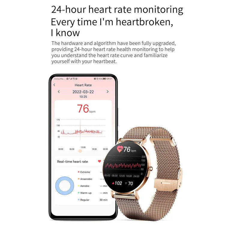 Đồng hồ thông minh Bluetooth T8 1.3 inch theo dõi nhịp tim/huyết áp/oxy trong máu, Vàng, Bạc, Cam, Bạc xám