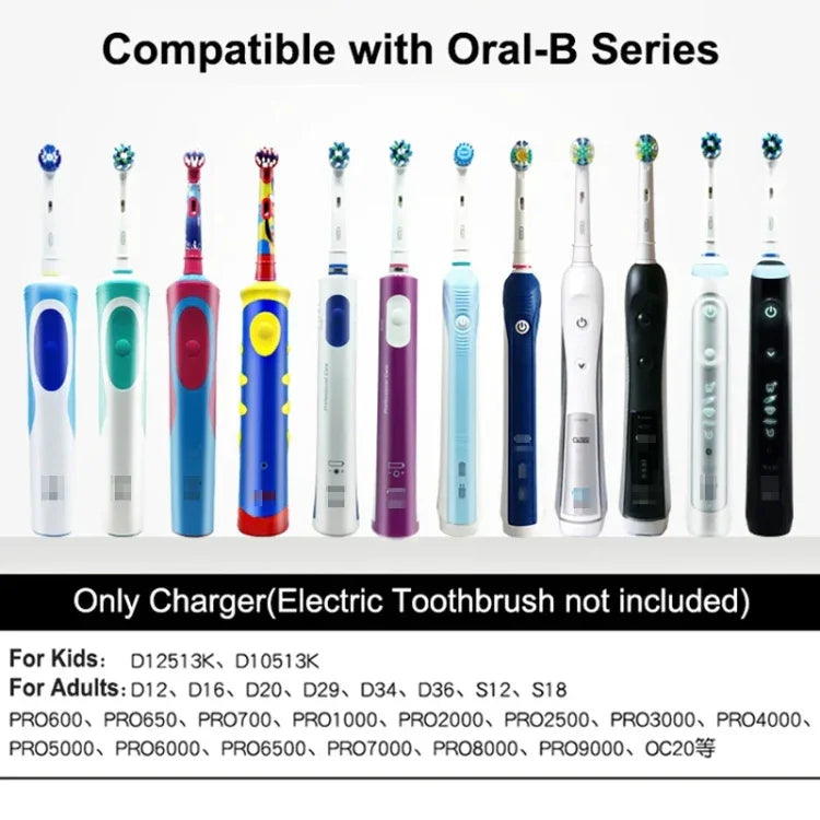 Sạc 3757 cho bàn chải điện Braun Oral B D12 D16 D20 D36, Cắm EU, Cắm EU