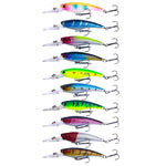 10 màu / Bộ HENGJIA MI103 Mồi câu Minnow giả lặn, mồi cứng sinh học, 9.5cm 7.2g