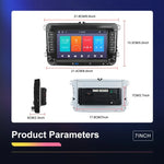 Máy nghe nhạc Volkswagen/Skoda 1+32G màn hình lớn tích hợp Carplay Android dẫn đường và camera lùi, 1+32G